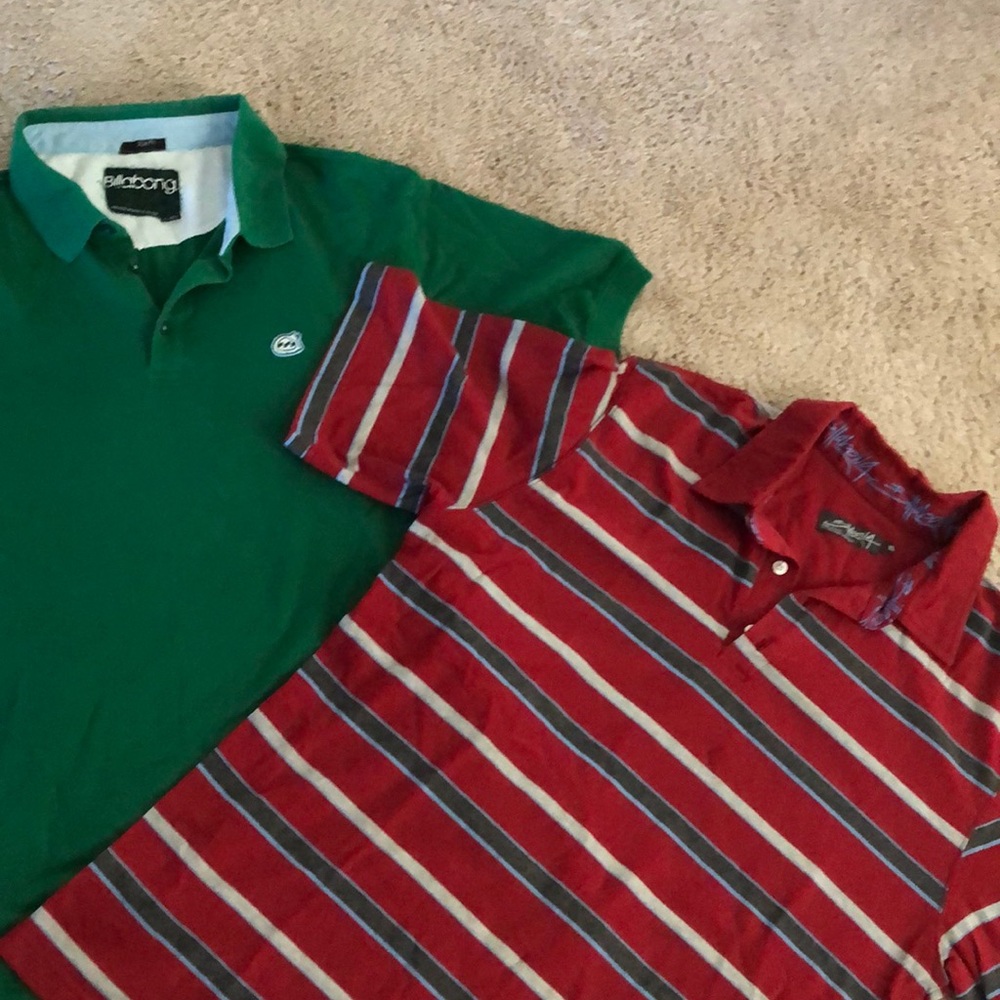 2 Billabong Polo Style Shirts